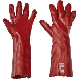 Protective gloves acid resistant red 10/xl