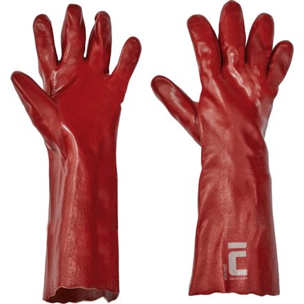 Protective gloves acid resistant red 10/xl