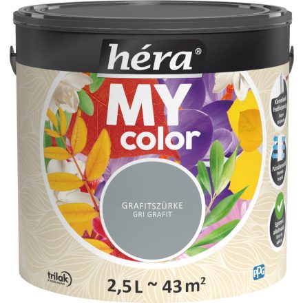 Héra premium interior wall paint graphite grey 2.5 l
