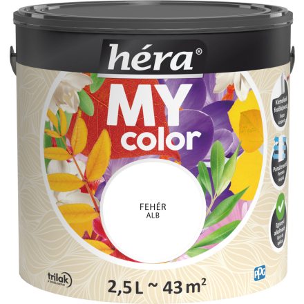 Héra my color beltéri falfesték fehér 2.5 l
