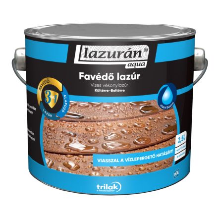 Lazurán aqua favédő lazúr 3 in 1 tölgy 2.5 l