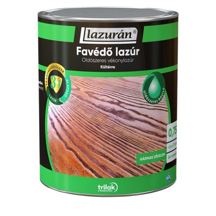 Lazurán oldószeres favédő lazúr 3 in 1 teak 0.75 l