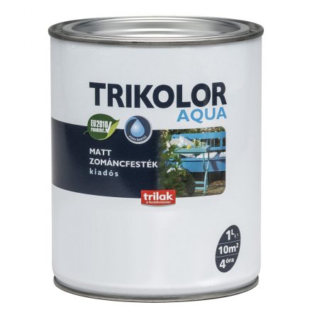 Trikolor aqua matt zománcfesték fekete 1 l