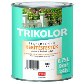 Trikolor silk gloss fence paint white 0.75 l
