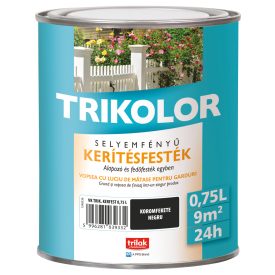 Trikolor silk gloss fence paint jet black 0.75 l