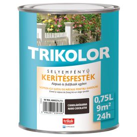 Trikolor silk gloss fence paint chocolate brown 0.75 l