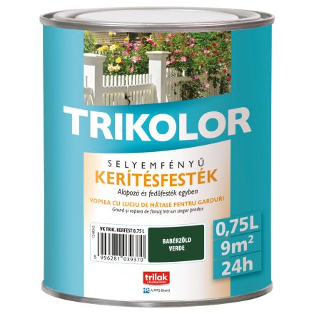 Trikolor silk gloss fence paint laurel green 0.75 l