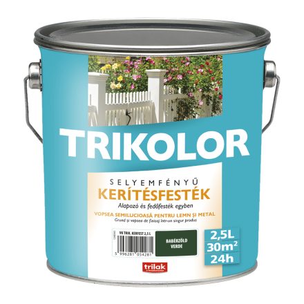 Trikolor silk gloss fence paint laurel green 2.5 l