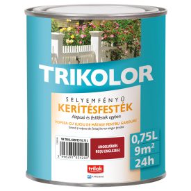 Trikolor silk gloss fence paint english red 0.75 l