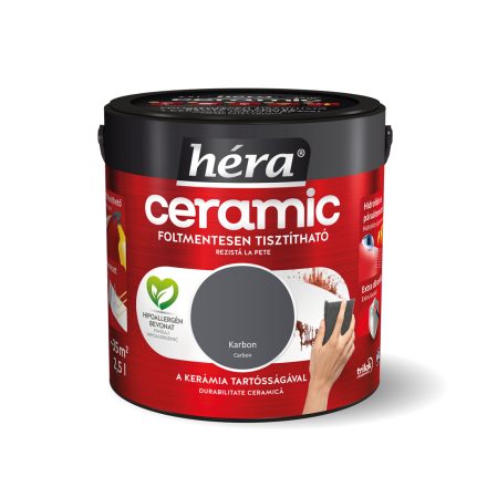 Héra ceramic foltálló beltéri falfesték karbon 2.5 l