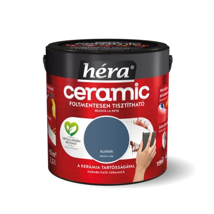 Héra ceramic stain resistant interior wall paint steel blue 2.5 l
