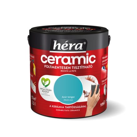 Héra ceramic stain resistant indoor wall paint azure sea 2.5 l
