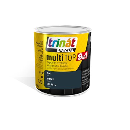 Trinát multitop 9in1 zománcfesték antracit [ral7016] 0.75 l