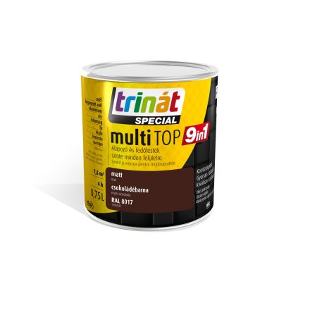 Trinát multitop 9in1 zománcfesték csokoládébarna [ral8017] 0.75 l