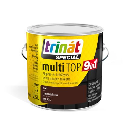 Trinát multitop 9in1 zománcfesték csokoládébarna [ral8017] 2.5 l