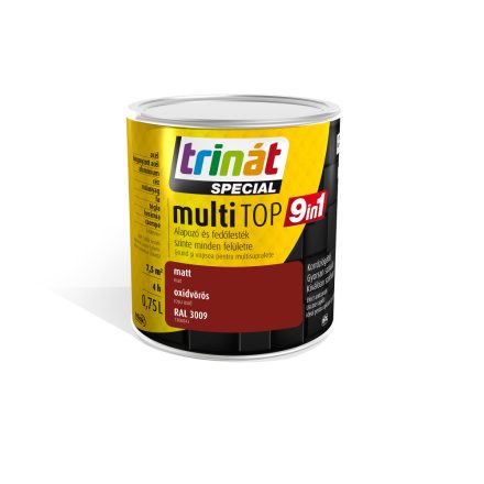 Trinát multitop 9in1 zománcfesték oxidvörös [ral3009] 0.75 l