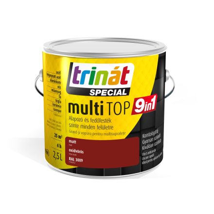 Trinát multitop 9in1 zománcfesték oxidvörös [ral3009] 2.5 l