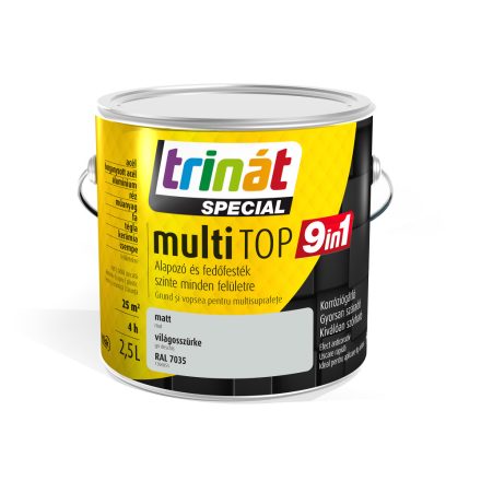 Trinát multitop 9in1 zománcfesték világosszürke [ral7035] 2.5 l