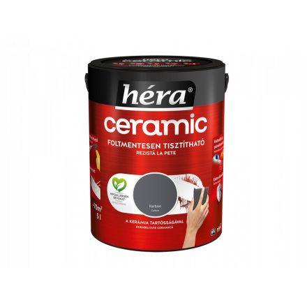 Héra ceramic stain resistant indoor wall paint carbon 5 l