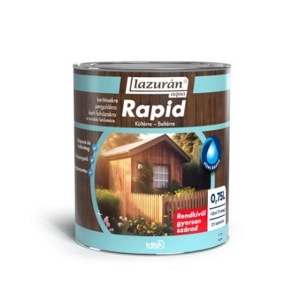 Lazurán aqua rapid vékonylazúr fehér 0.75 l