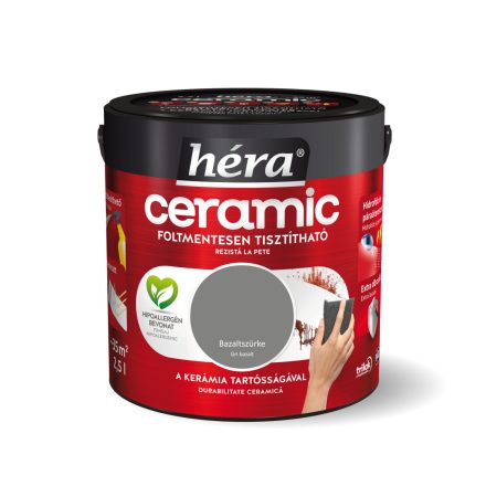 Héra ceramic foltálló beltéri falfesték bazaltszürke 2.5 l