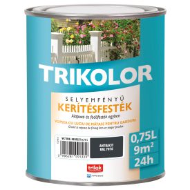   Trikolor selyemfényű kerítésfesték antracit [RAL7016] 0.75 l