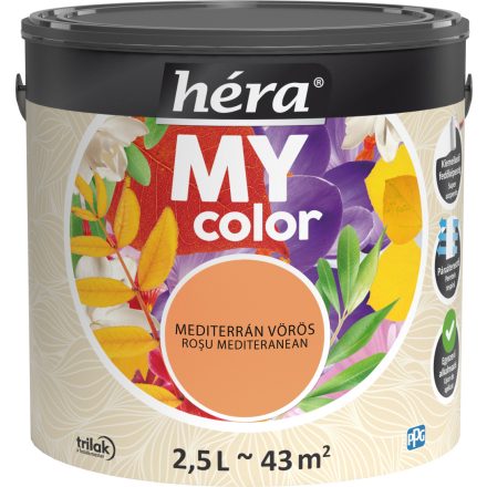 Héra my color beltéri falfesték mediterrán vörös 2.5 l