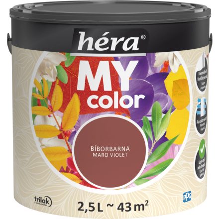 Héra my color beltéri falfesték bíborbarna 2.5 l