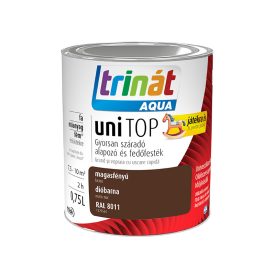   Trinát aqua unitop magasfényű zománcfesték dióbarna [ral 8011] 0.75 l