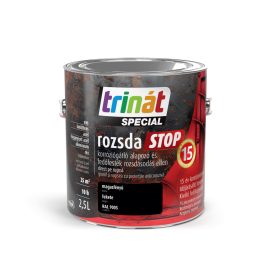   Trinát special rozsdaSTOP zománcfesték magasfényű fekete [RAL9005] 2.5 L