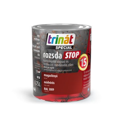 Trinát special rozsdaSTOP zománcfesték magasfényű oxidvörös [RAL3009] 0.75L