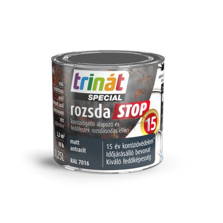 Trinát special rozsdaSTOP zománcfesték matt antracit [RAL7016] 0.25 L
