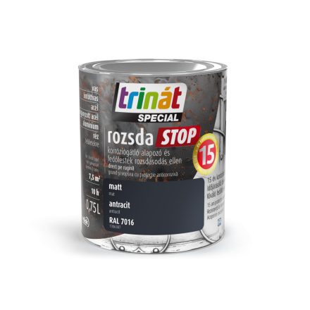 Trinát special rozsdaSTOP zománcfesték matt antracit [RAL7016] 0.75 L