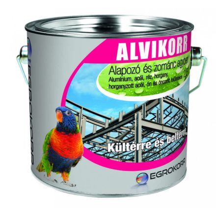 Alvikorr zománcfesték fekete [ral 9005] 2.5 l