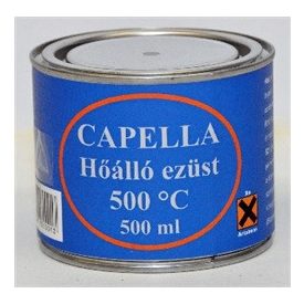 Capella heat resistant enamel paint silver 0.5 l