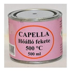 Capella heat resistant enamel paint black 0.5 l