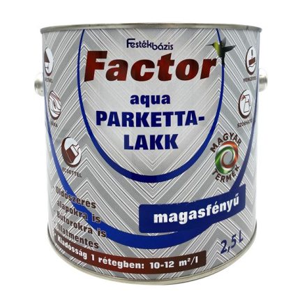 Factor aqua parkettalakk magasfényű 2.5 l