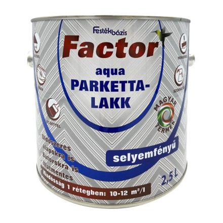 Factor aqua parquet varnish silk gloss 2.5 l