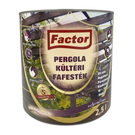 Factor pergola kültéri fafesték aranytölgy 2.5 l