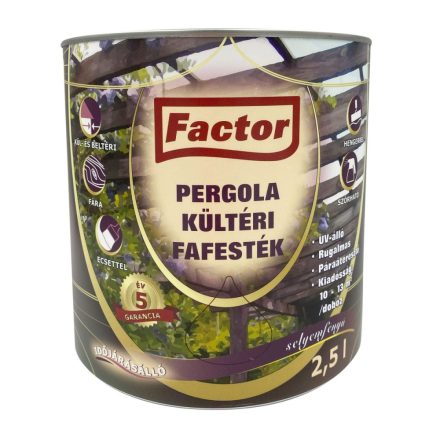 Factor Pergola Holzlasur Für Den Aussenbereich Weiss 2,5 L