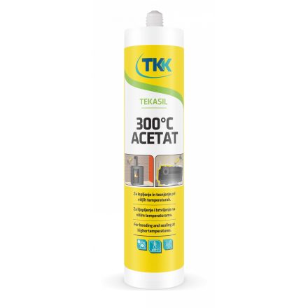 Tekasil 300°c hőálló szilikon acetat fekete 300 ml