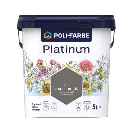 Polifarbe platinum black tulip f60 5 l