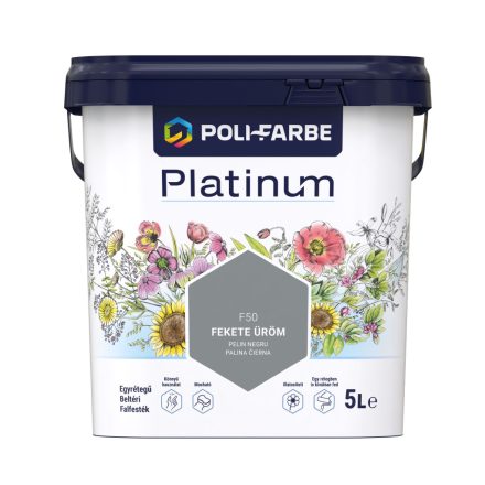 Polifarbe platinum fekete üröm f50 5 l