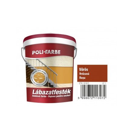 Polifarbe lábazatfesték vörös 1 l