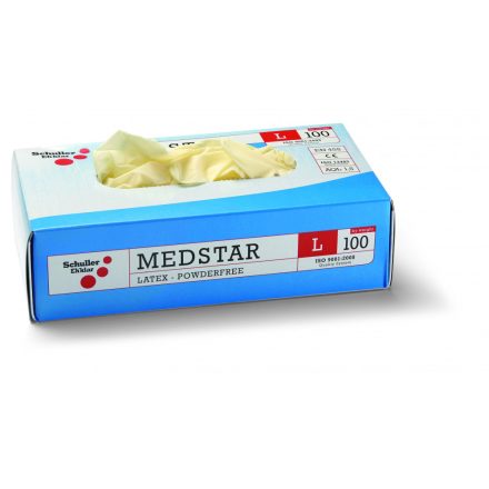 Védőkesztyű medstar latex pf (100db) s/7"